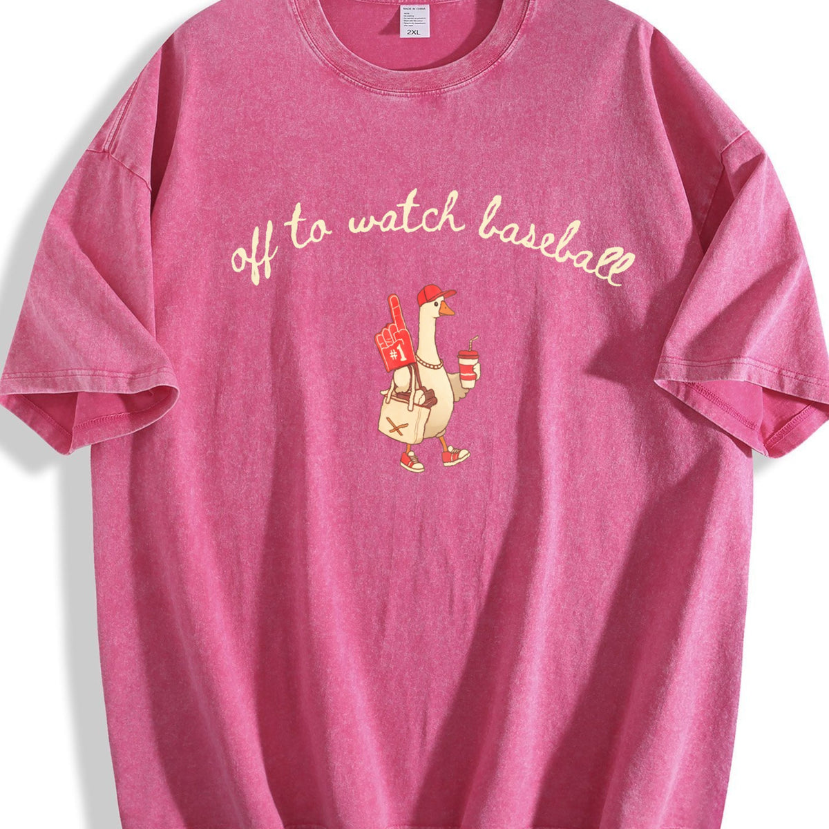 Off to Watch Baseball Goose Vintage Washed T-Shirt product image 7