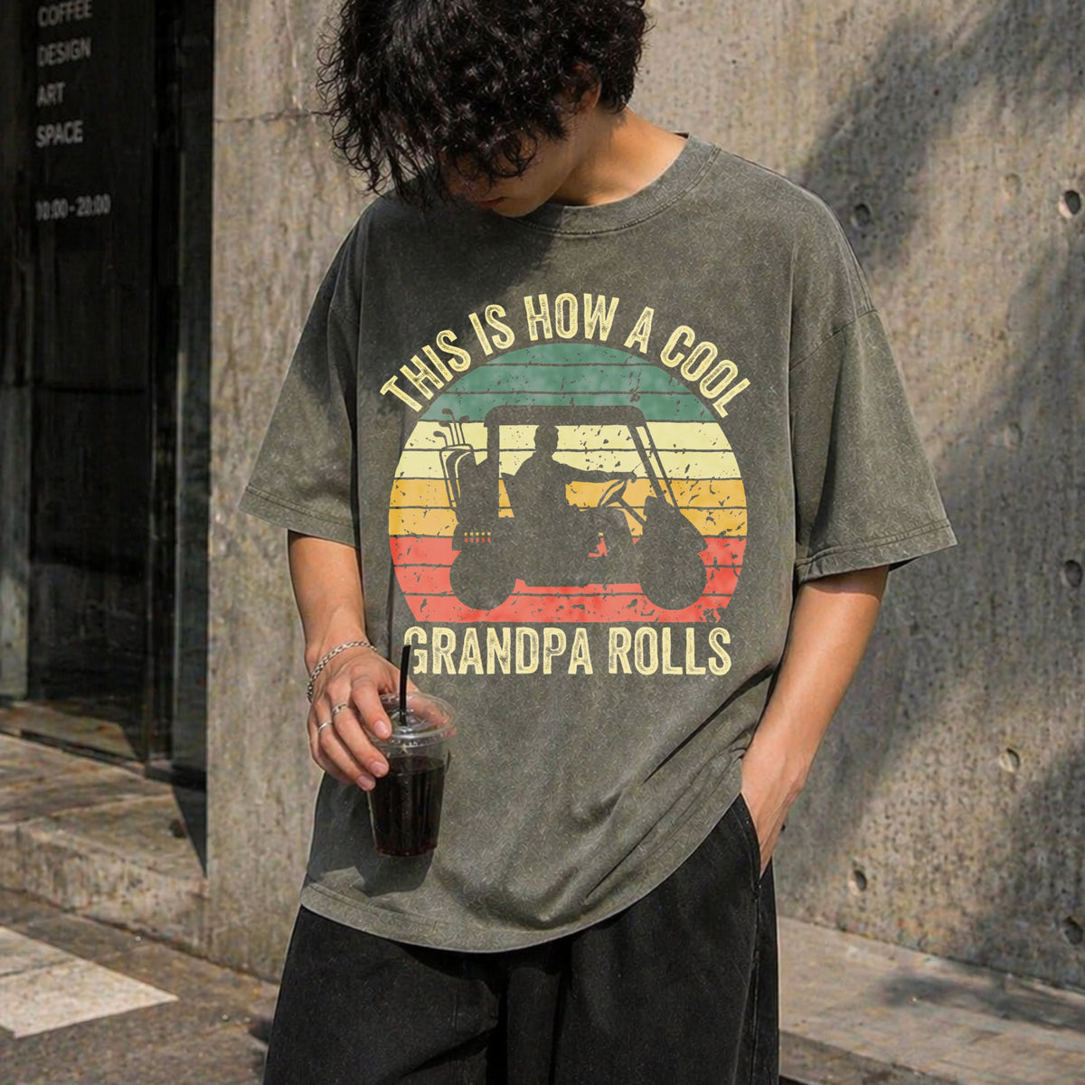 Golf Grandpa Vintage Washed T-Shirt product image 4