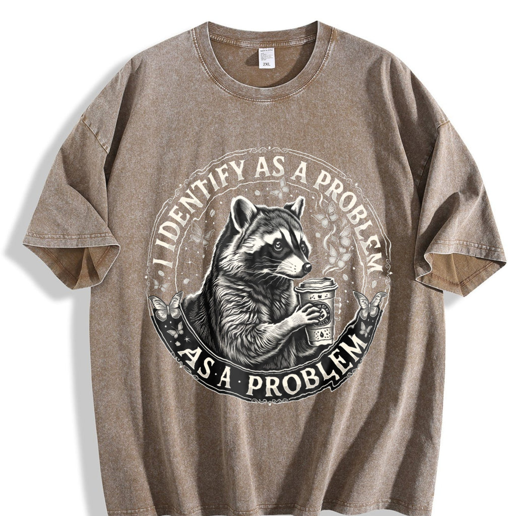 Raccoon Coffee Boxy Y2K Aesthetic Summer Vibes Vintage product image 3