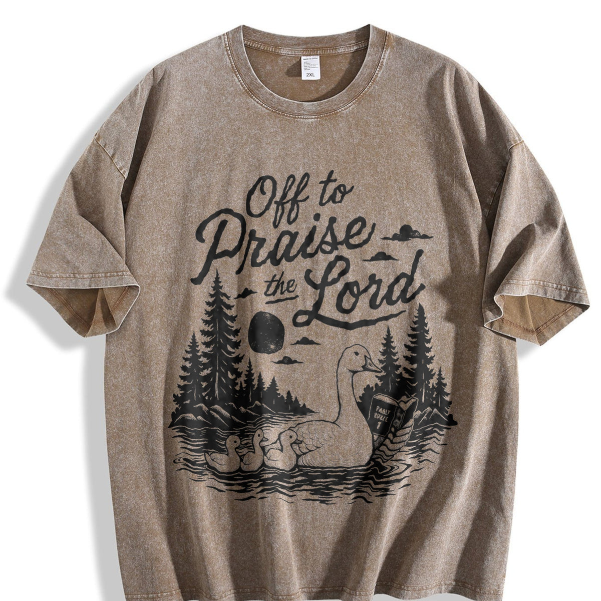 Off To Praise The Lord Christian Faith Duck Nature Vintage product image 3