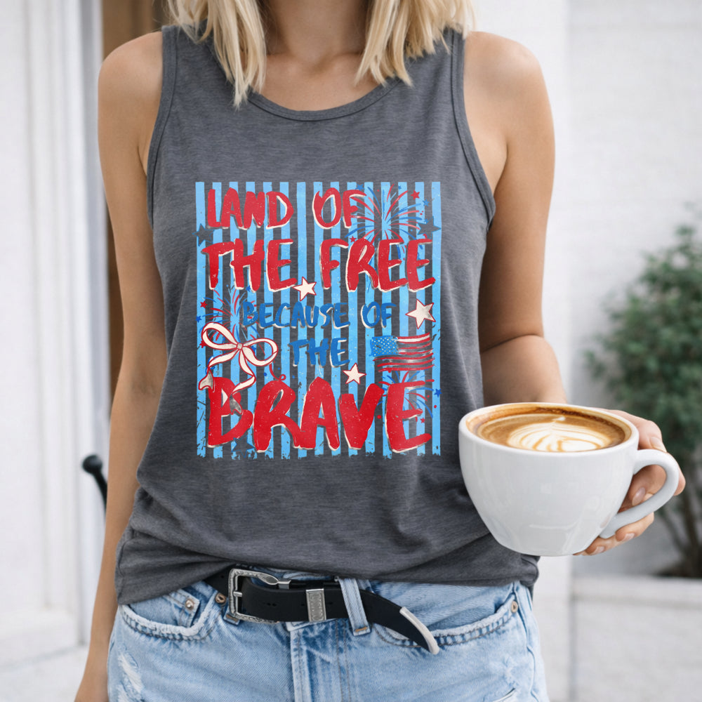 Land Of The Free Because Of The Brave Women's Tank Top