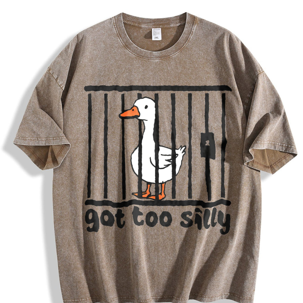 Silly Goose Funny 90s Vintage Washed T-Shirt product image 3