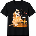 Golden Retriever Drinking Beer Cotton T-Shirt product image 1