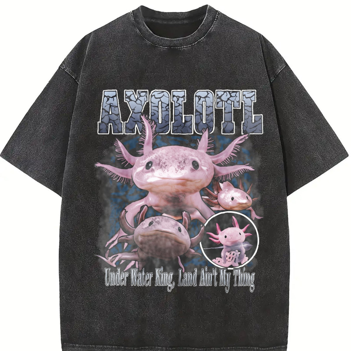 Axolotl 90s Vintage Washed T-Shirt product image 2