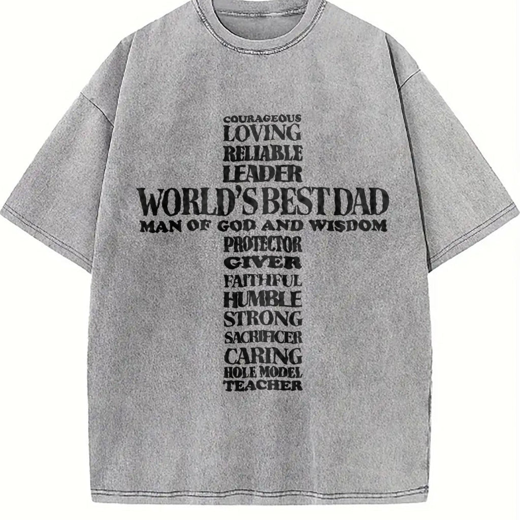 Worlds Best Christian Dad Vintage Washed T-Shirt product image 5
