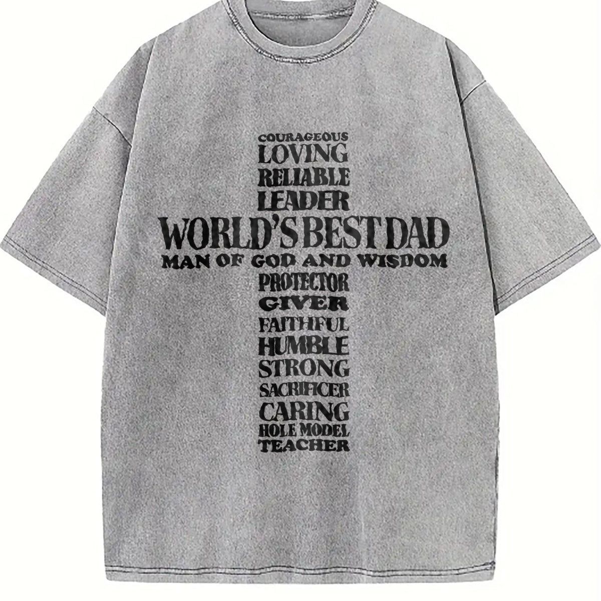 Worlds Best Christian Dad Vintage Washed T-Shirt product image 5