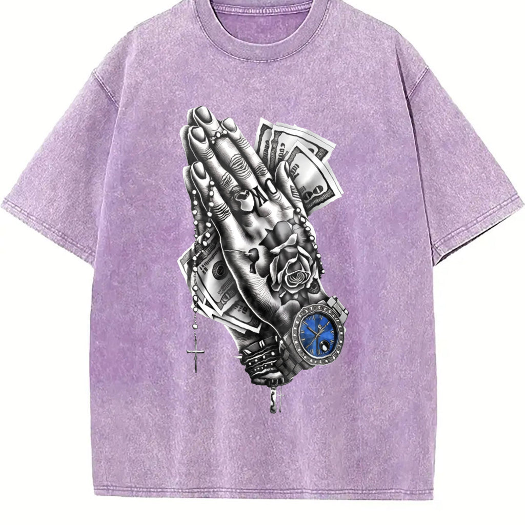 Charcoal Gray Dollar Bill Vintage Washed T-Shirt product image 6