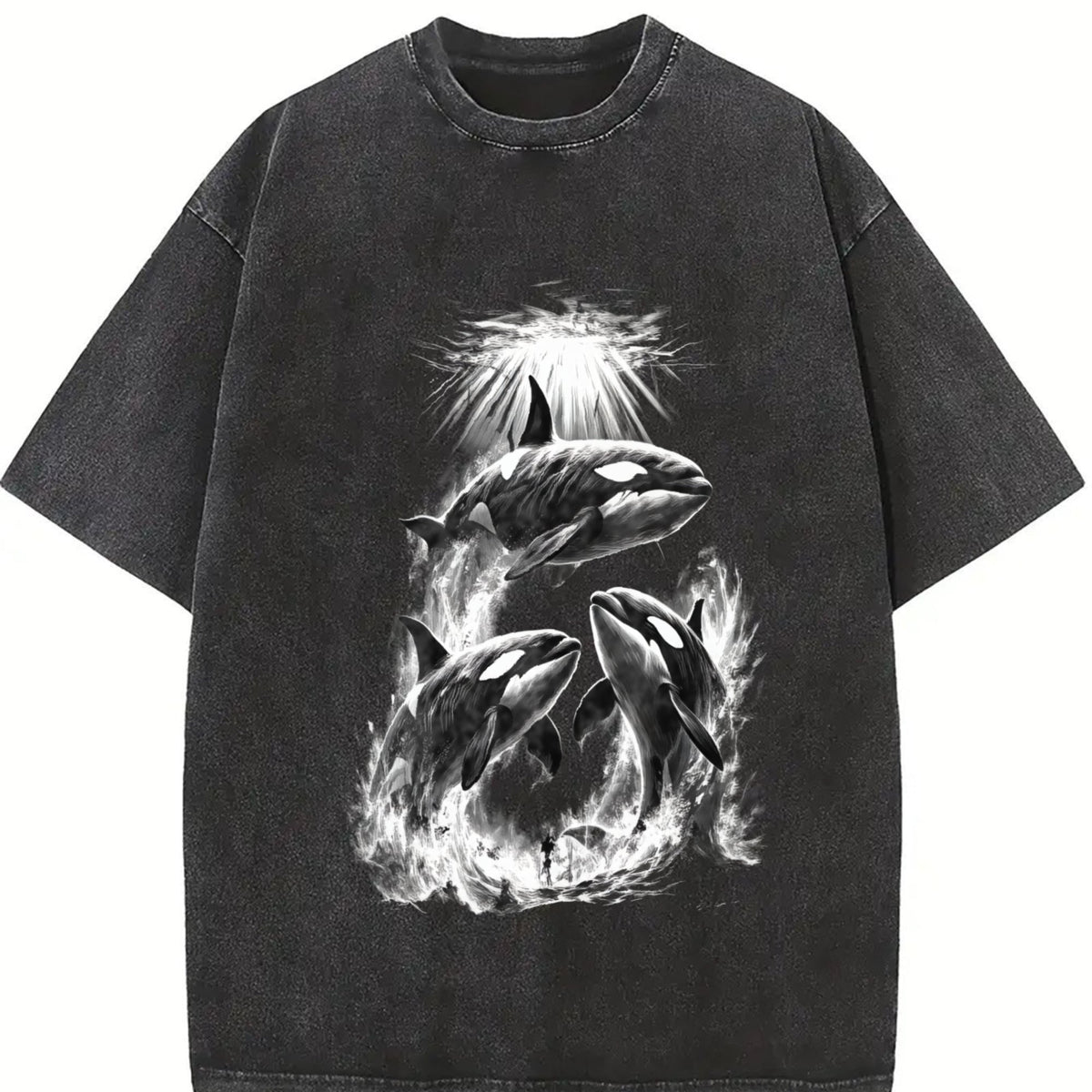 Killer Whales Vintage Washed T-Shirt product image 2