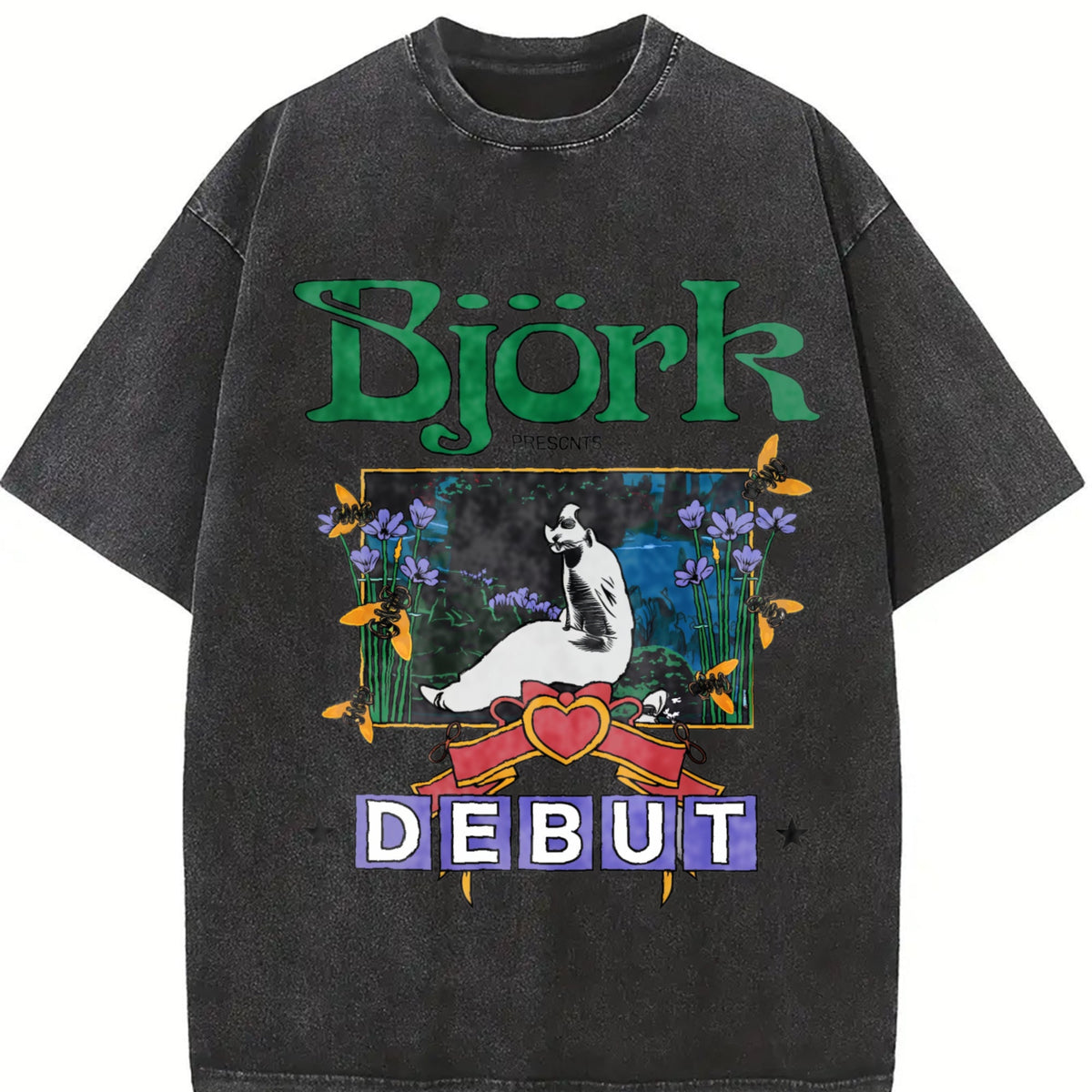 Y2K Bjork Debut Vintage Washed T-Shirt product image 2