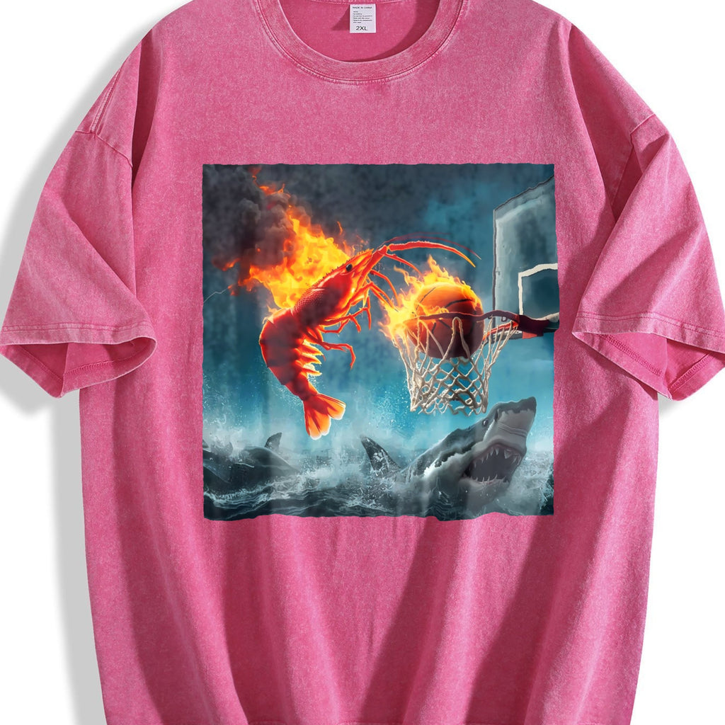 100 Shrimp Dunking On Shark Funny Fishing Meme Vintage product image 7