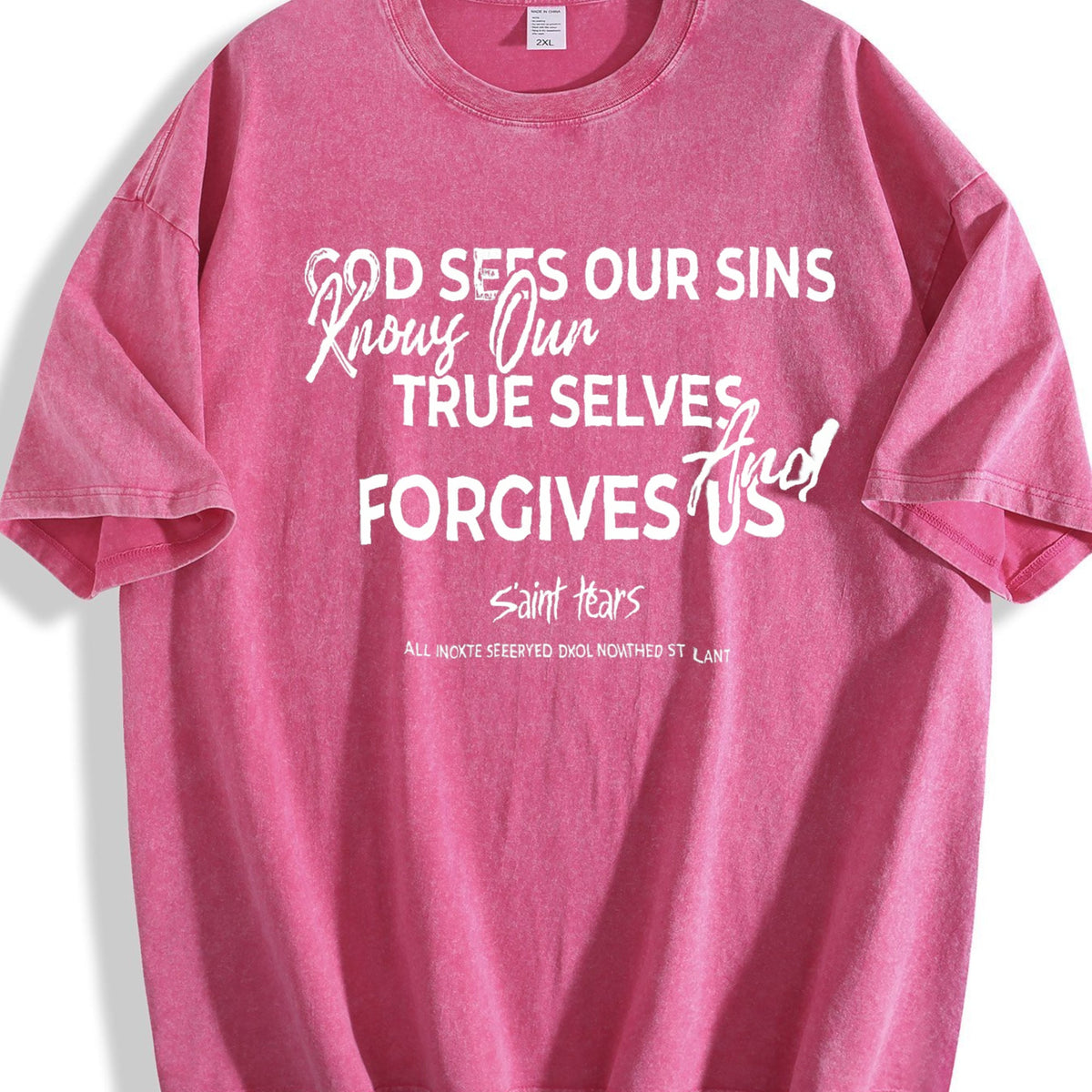 Saint Tears Faith Over Fear Vintage Washed T-Shirt product image 7