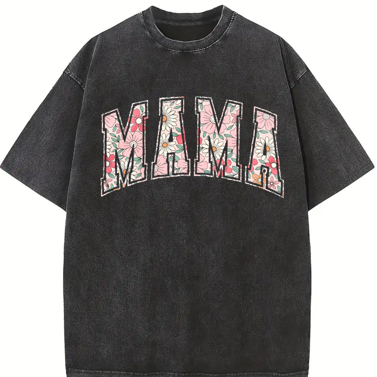Boho Floral Mama Vintage Washed T-Shirt product image 2
