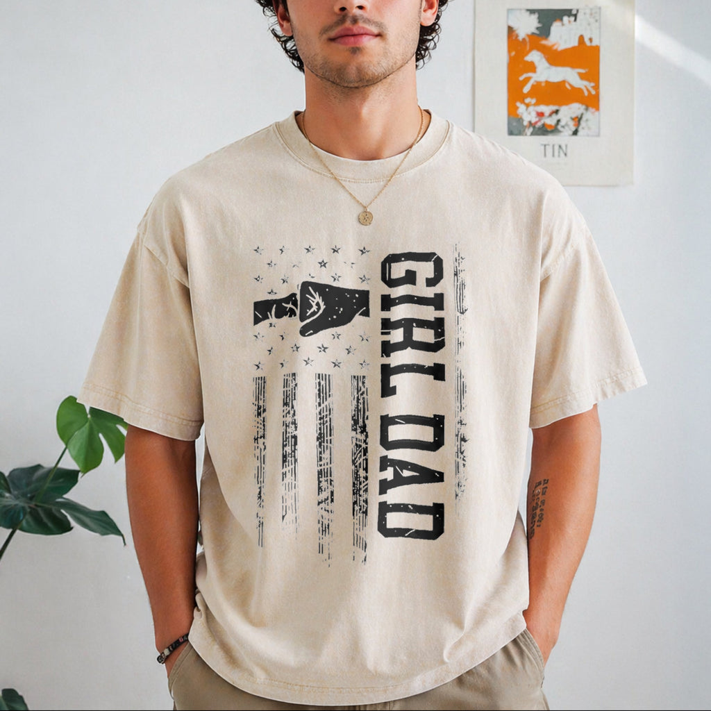 Girl Dad Vintage Washed T-Shirt product image 8