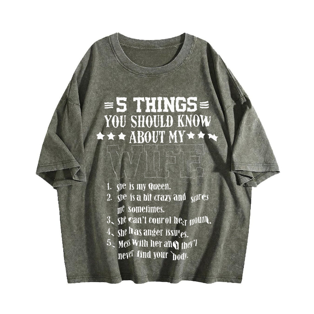 Funny Husband Vintage Washed T-Shirt product image 4