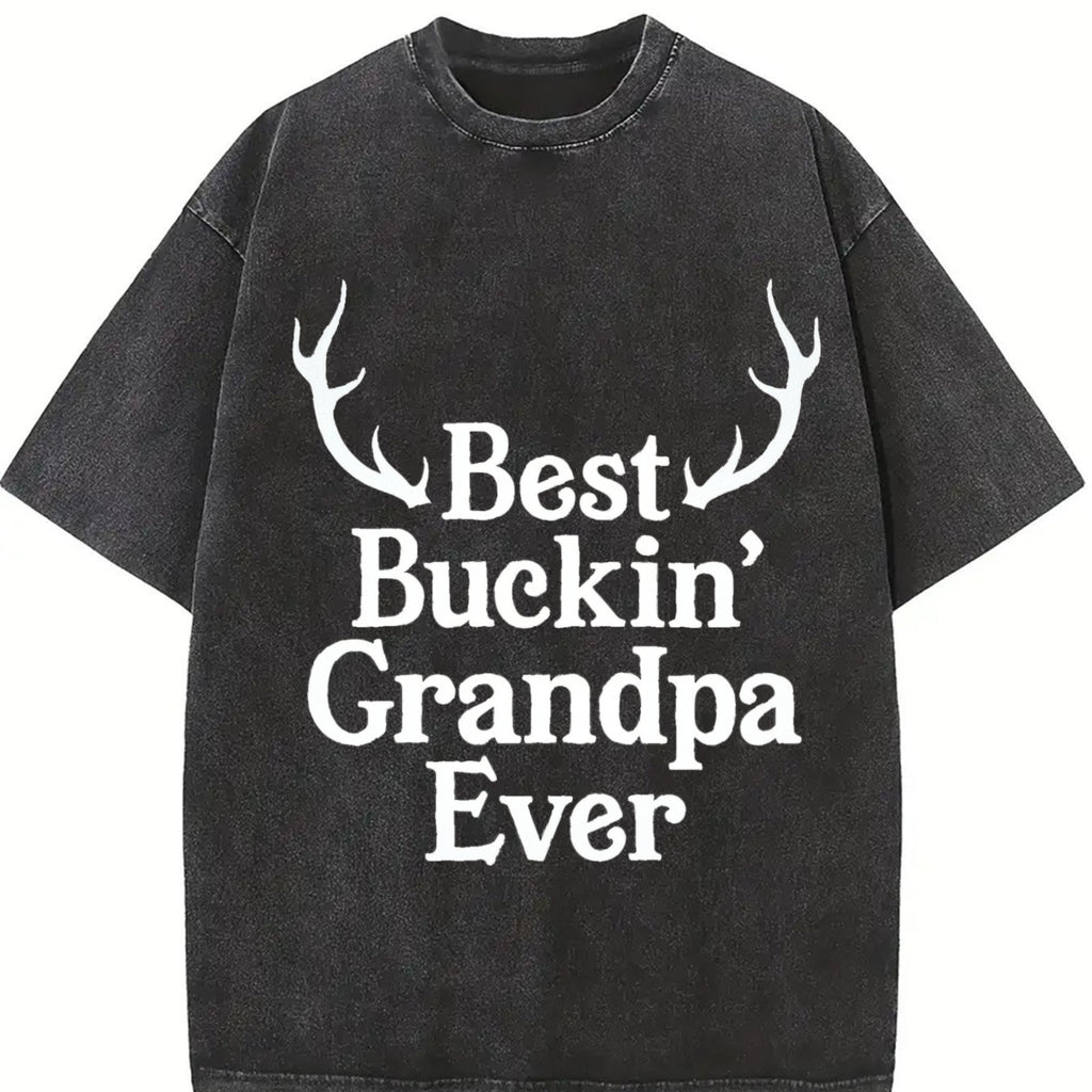 Best Buckin Grandpa Ever Funny Fathers Hunting Vintage product image 2