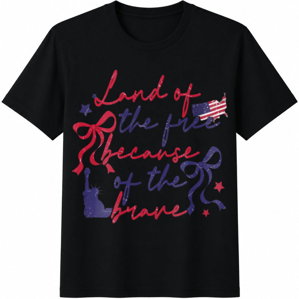 Land Of The Free Because Of Brave Cotton T-Shirt product image 1