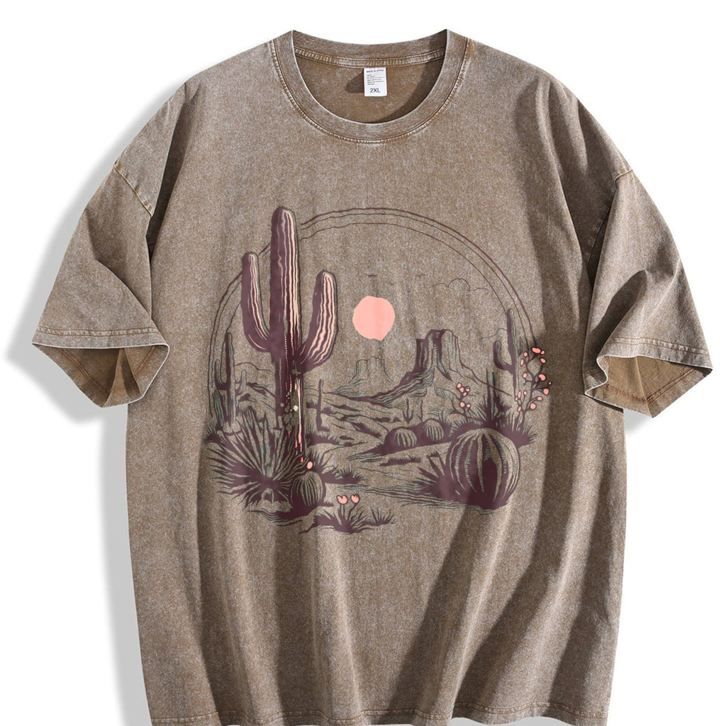 Desert Landscape Cactus Vintage Washed T-Shirt product image 3