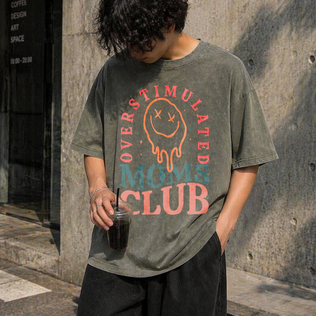 Overstimulated Moms Club Vintage Washed T-Shirt product image 11