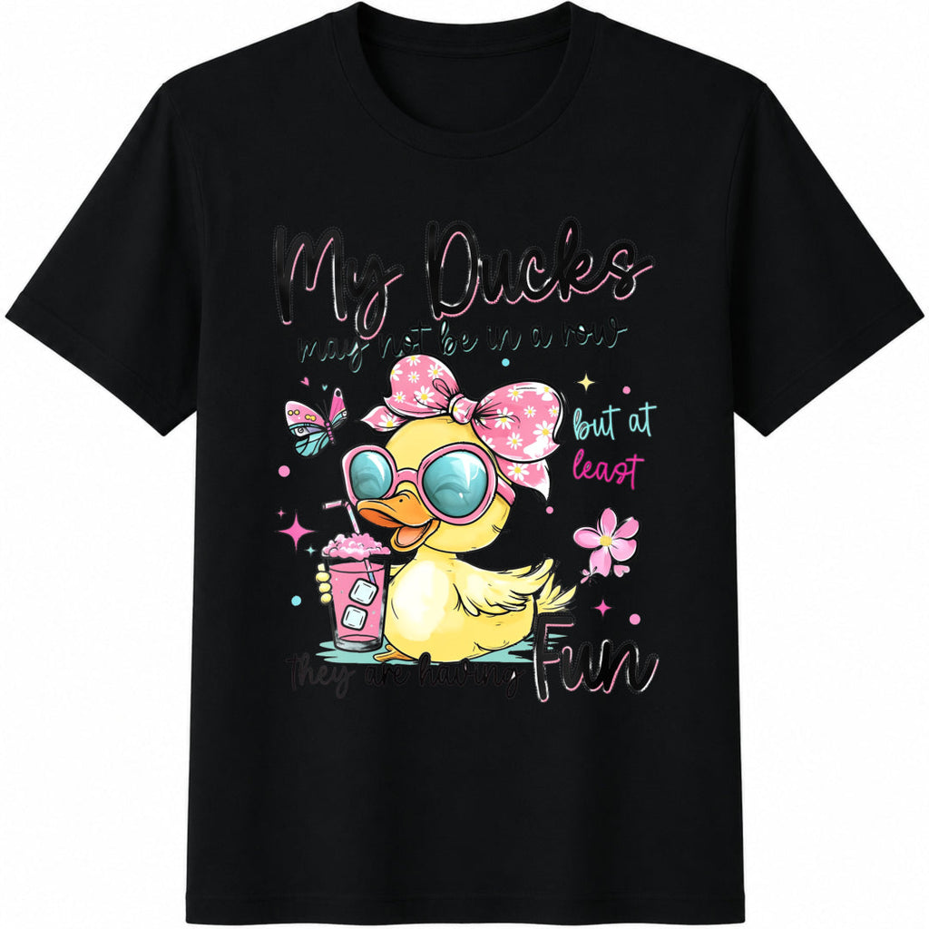 My Ducks May Not Be In A Row Cotton T-Shirt product image 1