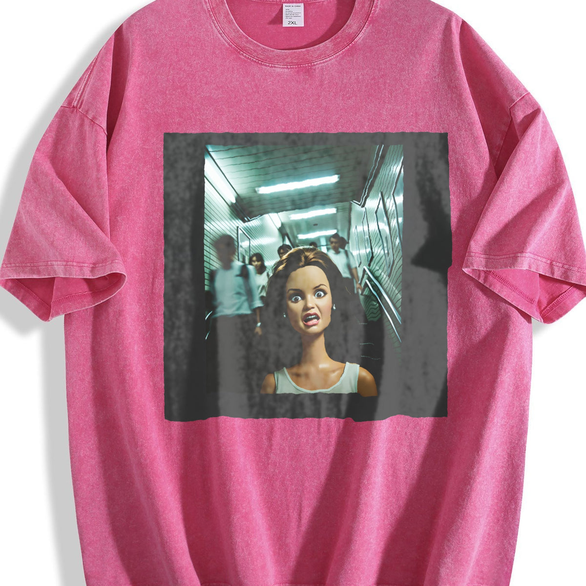 Funny Doll on the Subway Vintage Washed T-Shirt product image 7