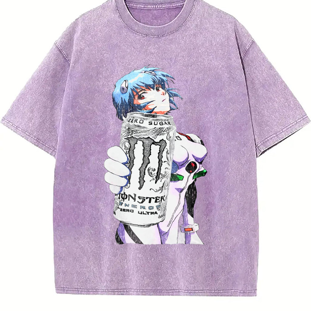 Rei Ayanami X Monster Vintage Washed T-Shirt product image 6