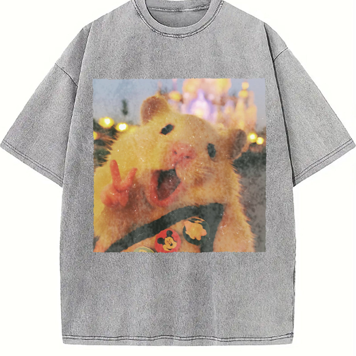 Funny Hamster Vintage Washed T-Shirt product image 5
