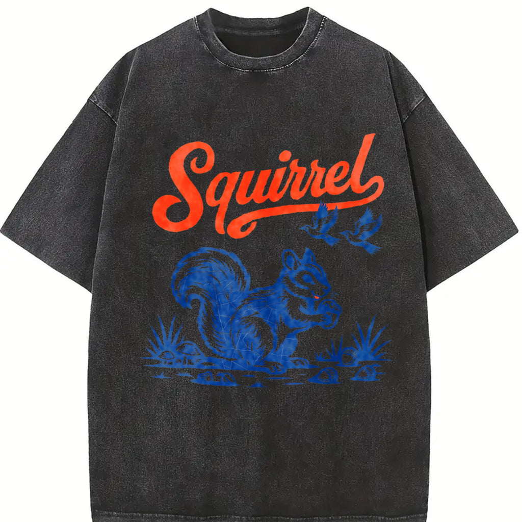Squirrel : Woodland Animal Vintage Washed T-Shirt product image 2