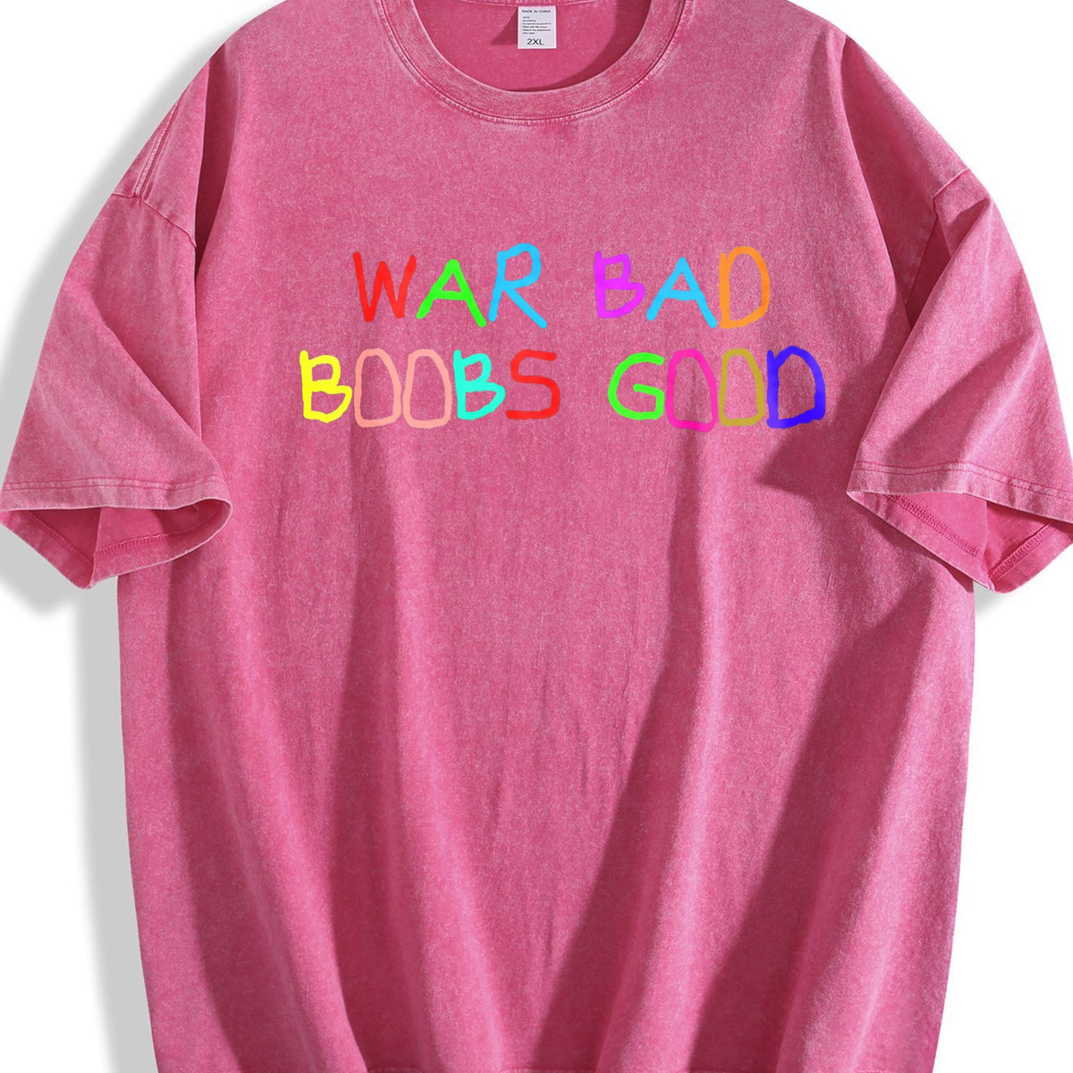 Funny War Bad Boobs Good Vintage Washed T-Shirt product image 7