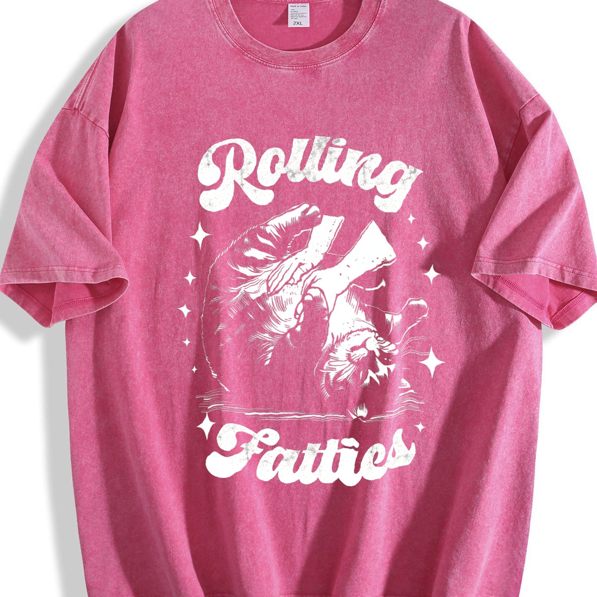 Funny Rolling Fatties 90s Vintage Washed T-Shirt product image 7