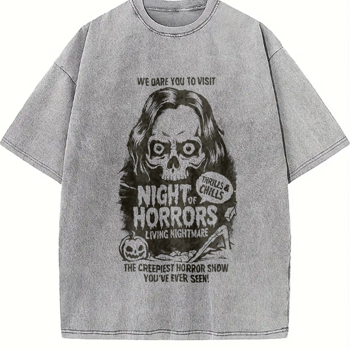 We Dare You To Visit Night Of Horrors Vintage Washed T-Shirt product image 5
