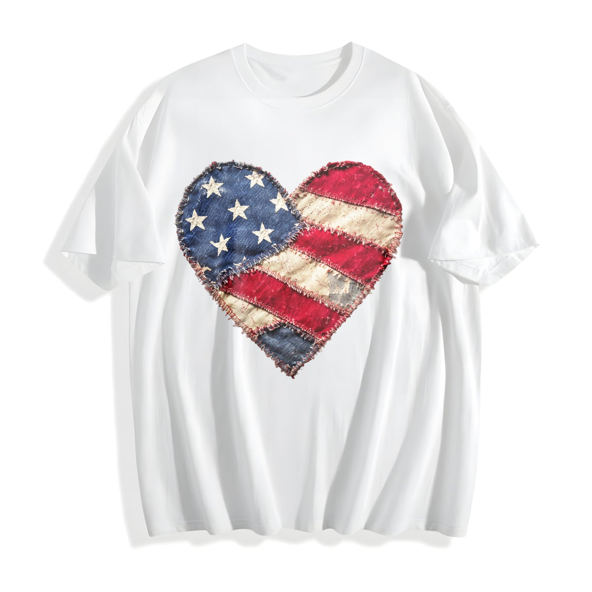 American Flag Heart Cotton T-Shirt product image 2