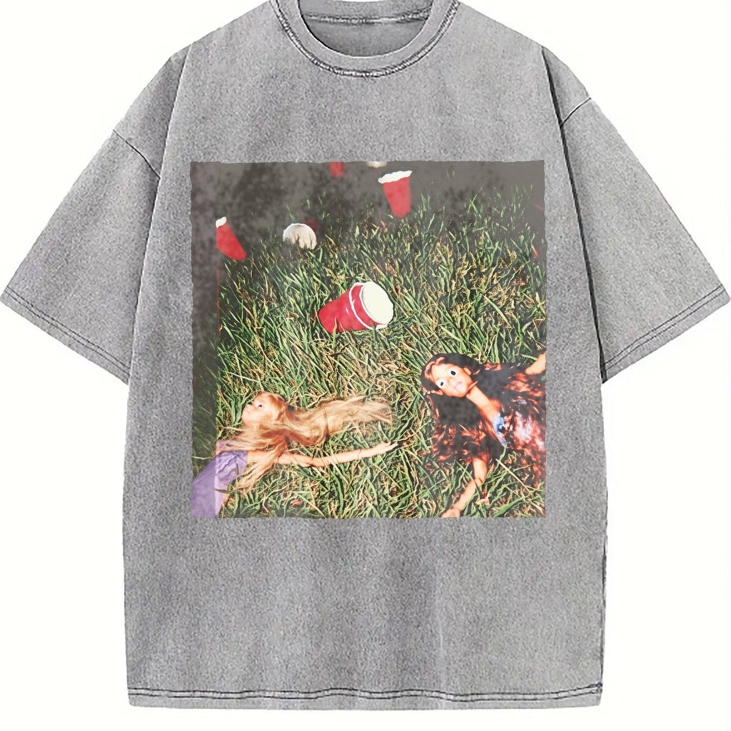 Dolls Relaxing on the Lawn Vintage Washed T-Shirt product image 5