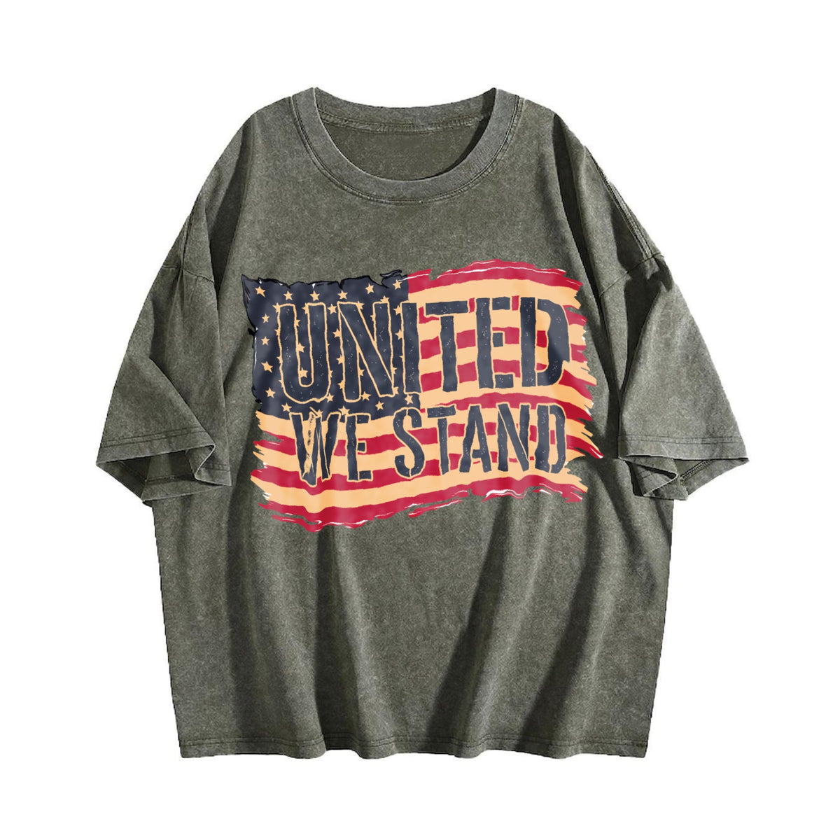 United We Stand American Flag Vintage Washed T-Shirt product image 4