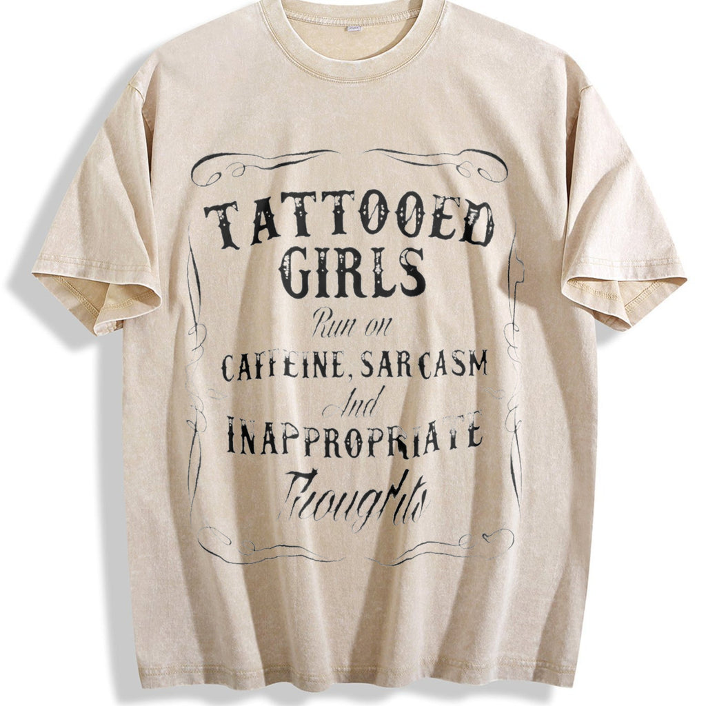 Tattooed Girls Vintage Washed T-Shirt product image 1