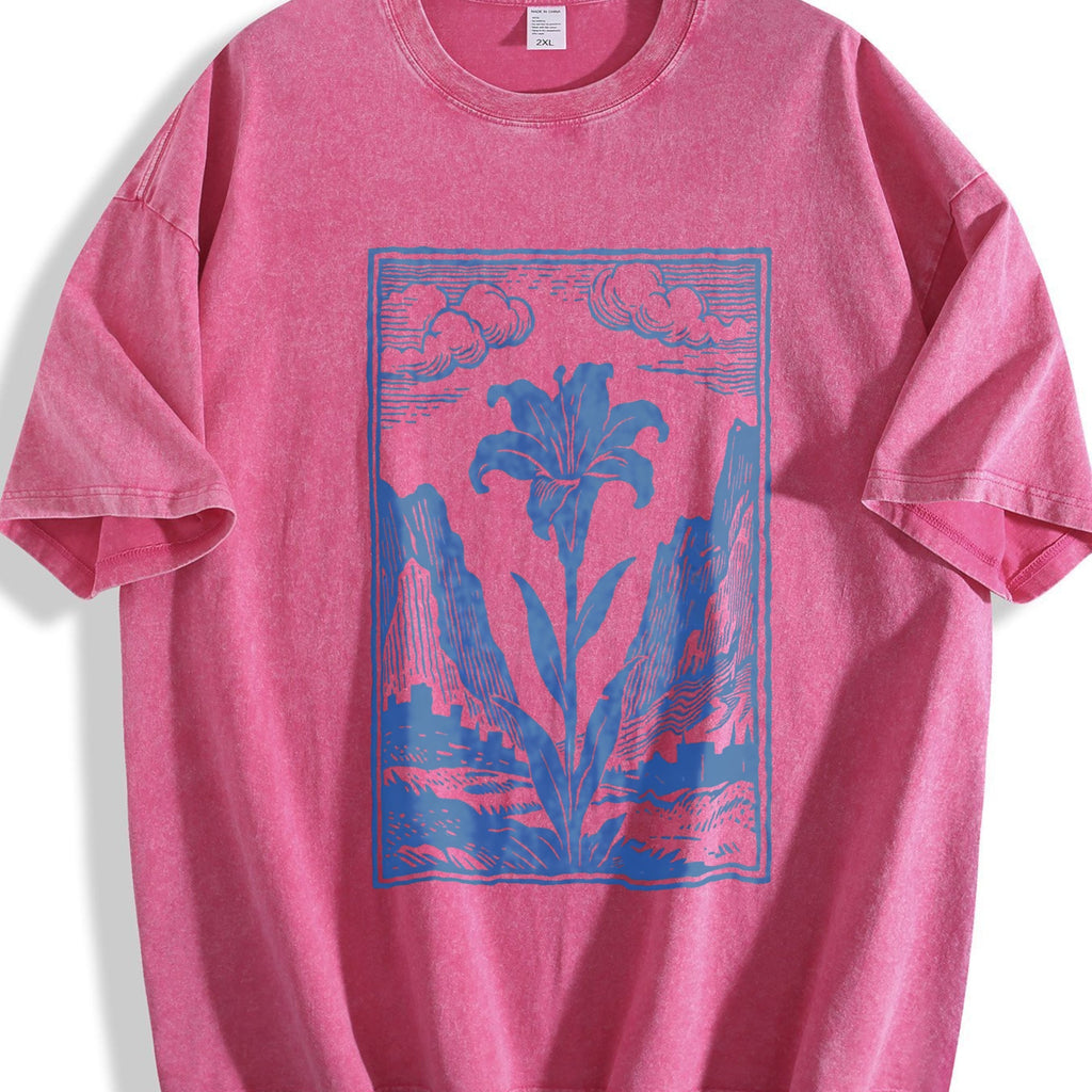 Lily Flower Vintage Washed T-Shirt product image 7