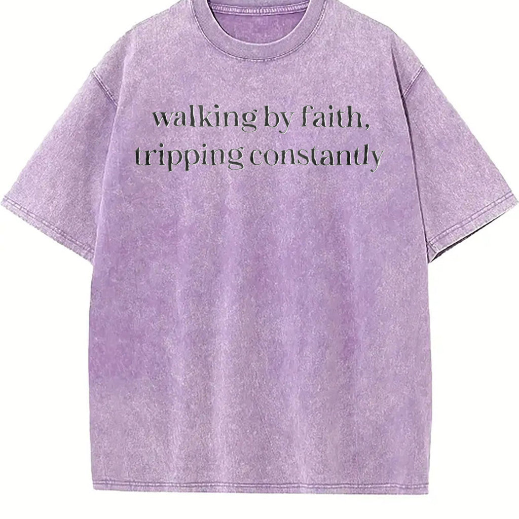 Walking By Faith Tripping Constantly Vintage Washed T-Shirt product image 6