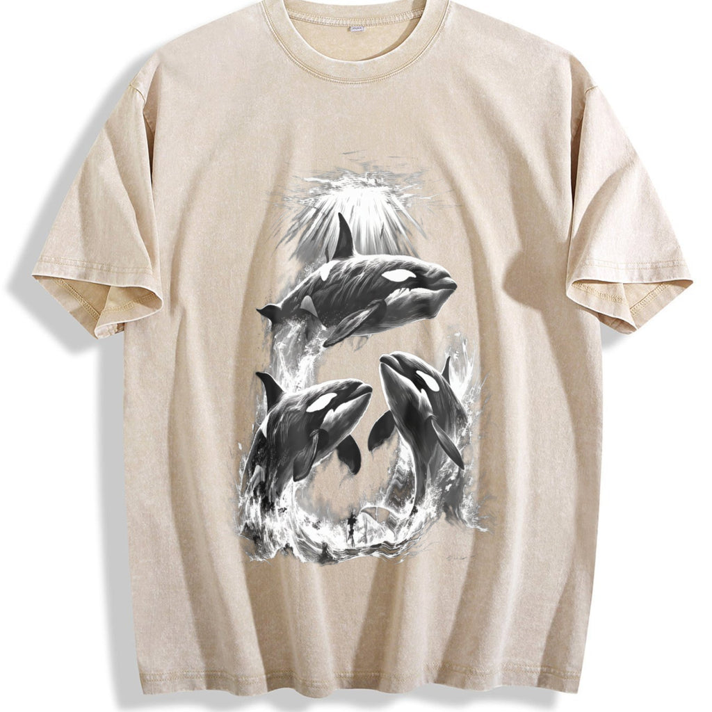 Killer Whales Vintage Washed T-Shirt product image 1