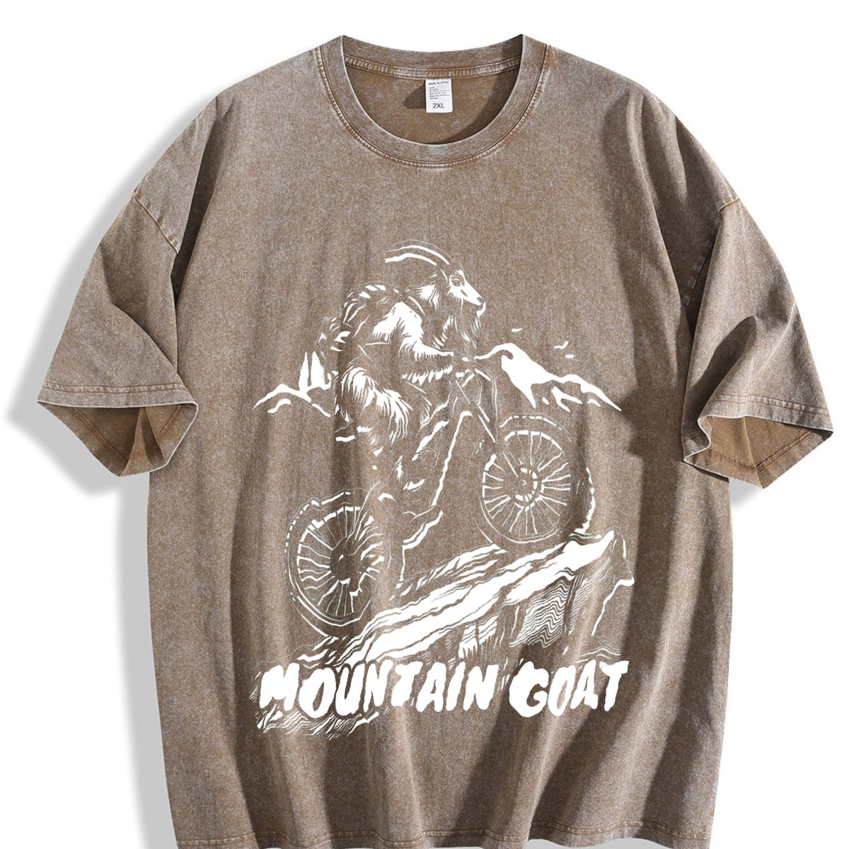 Funny Mountain Goat 90s Vintage Washed T-Shirt product image 3