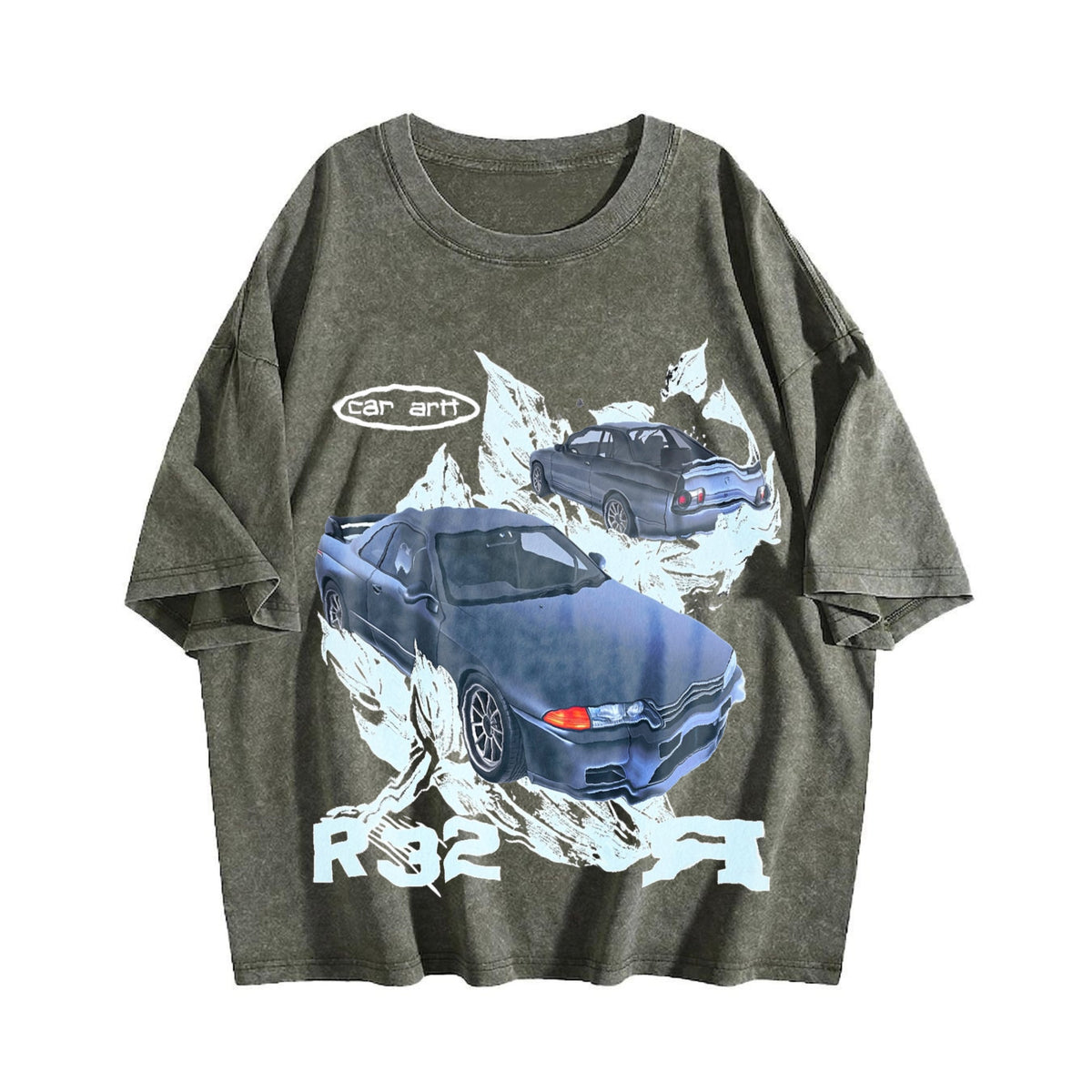 R32 Car Art Vintage Washed T-Shirt product image 4