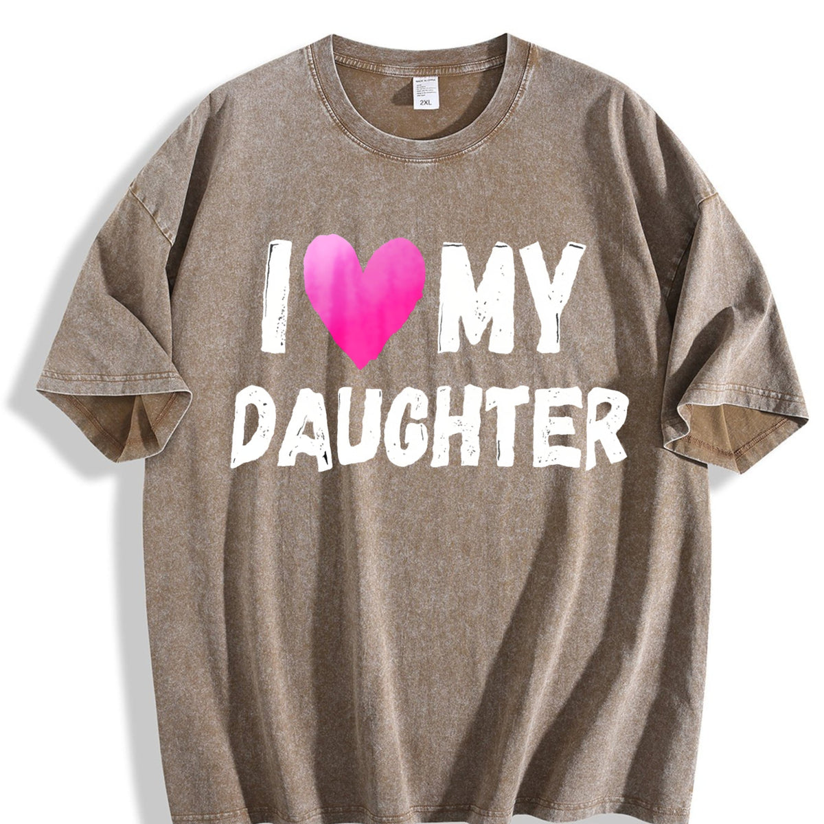 I Love My Daughter Vintage Washed T-Shirt product image 3