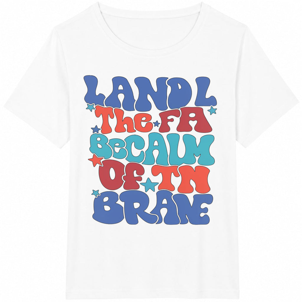Land Of The Free Because Of Brave Cotton T-Shirt product image 2