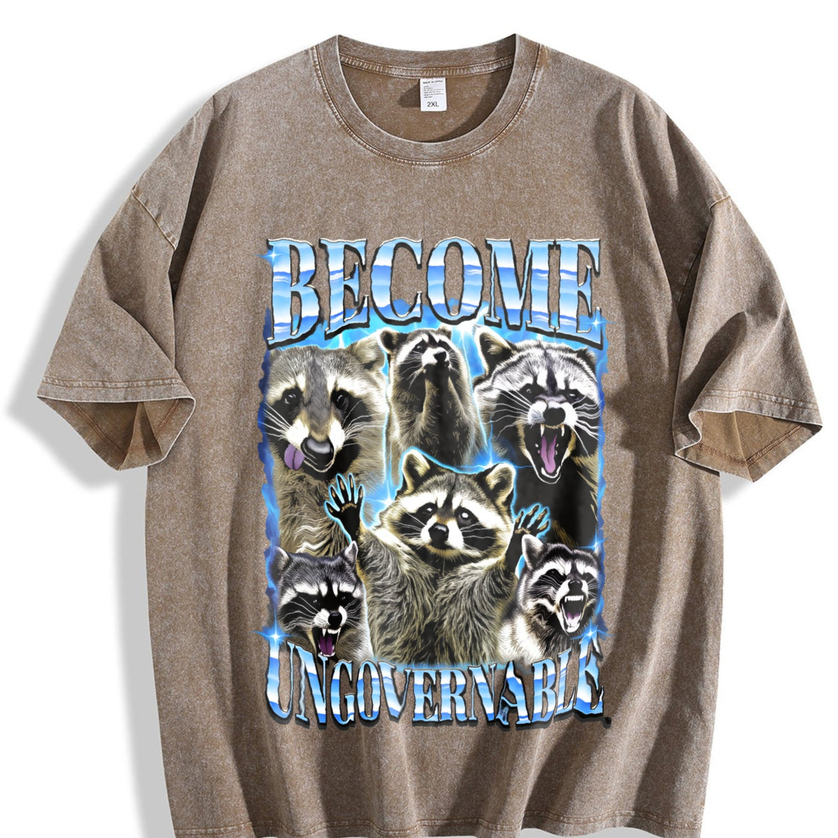 Become Ungovernable Raccoon Vintage Washed T-Shirt product image 3
