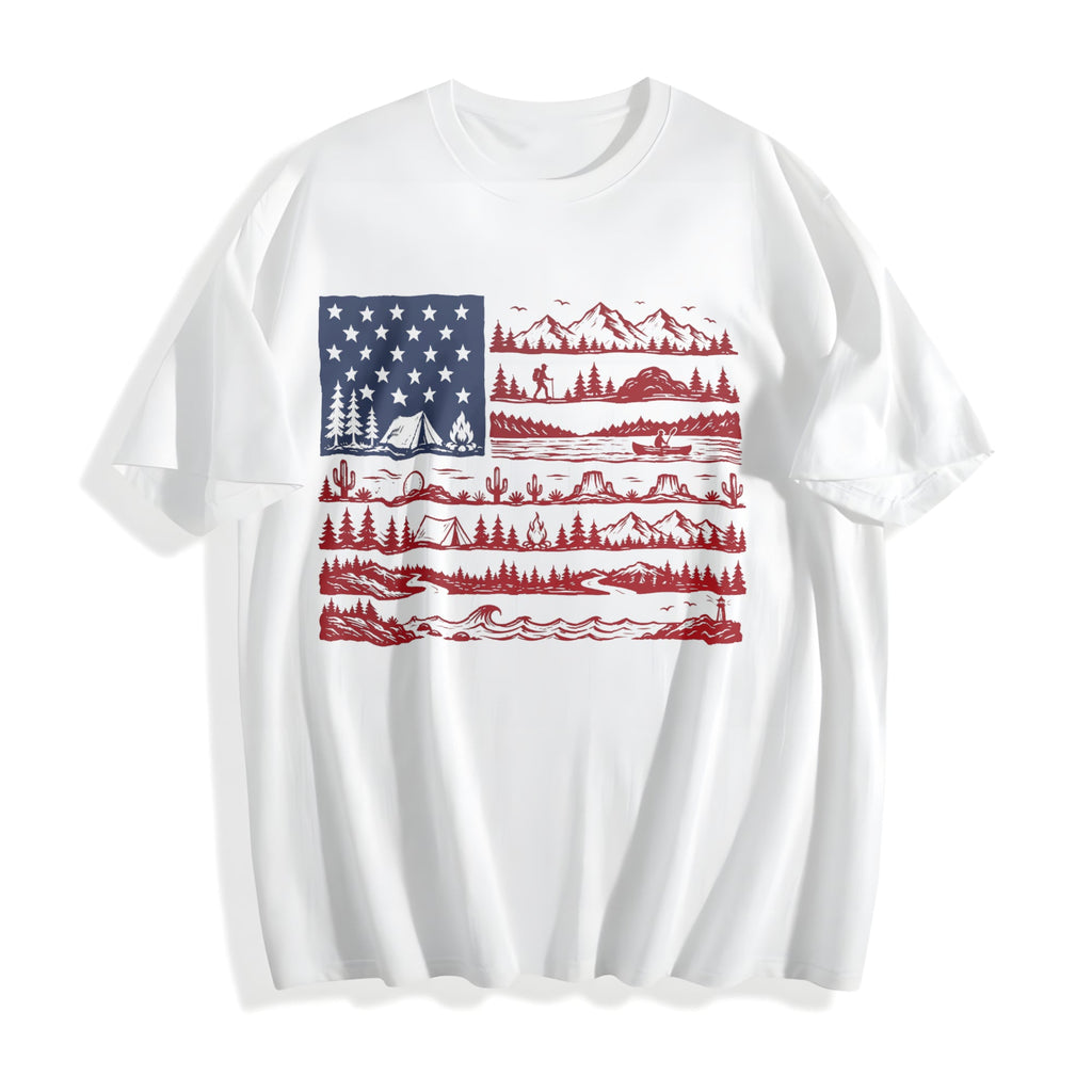 National Parks American Flag Cotton T-Shirt product image 2