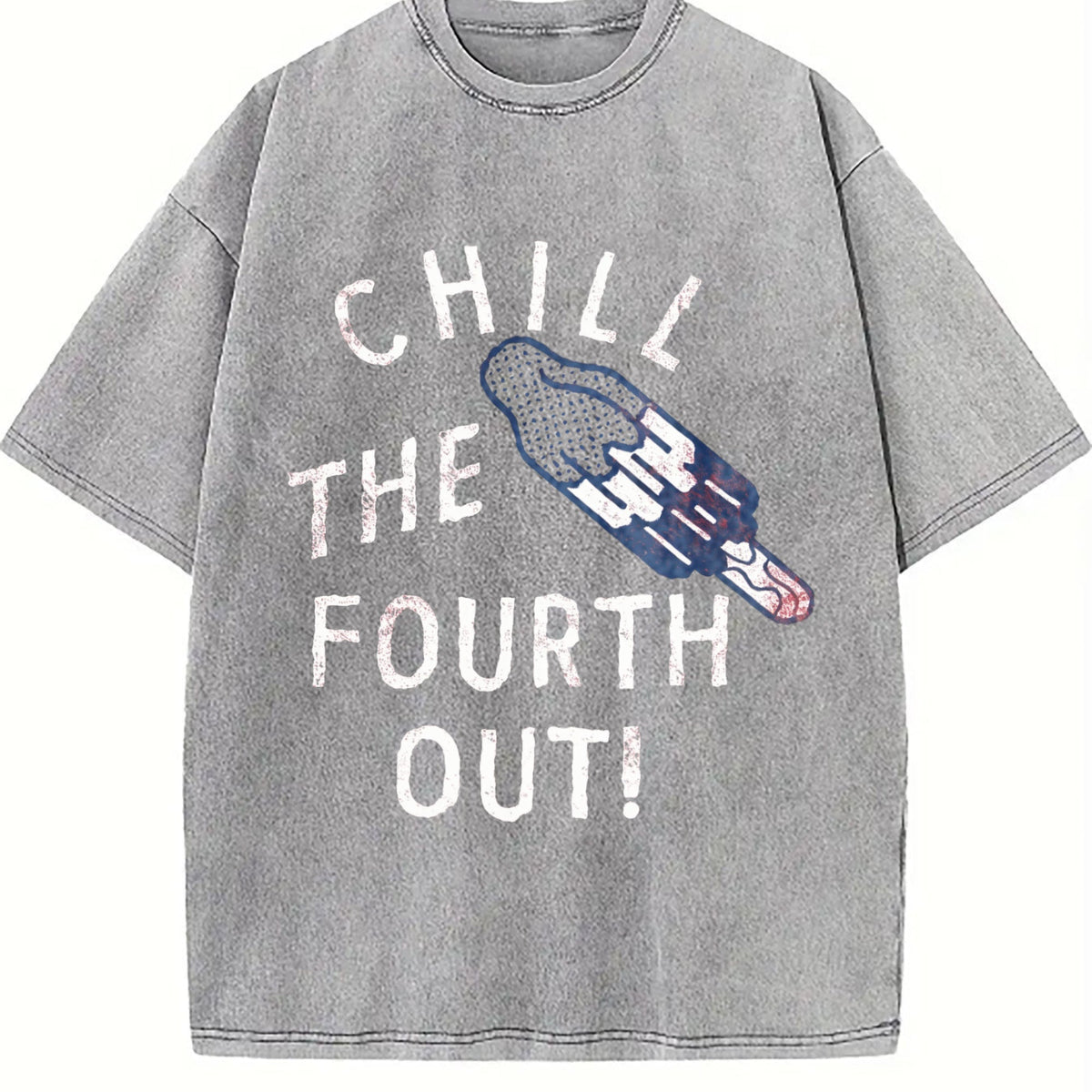 Chill The Fourth Out Funny Of July Popsicle Joke Vintage product image 5