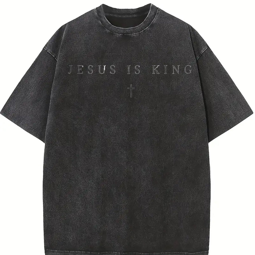 Jesus Is King Christian Vintage Washed T-Shirt product image 2
