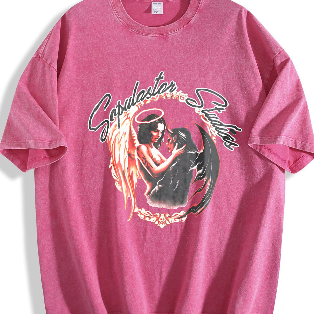 Angel Demon Vintage Washed T-Shirt product image 7