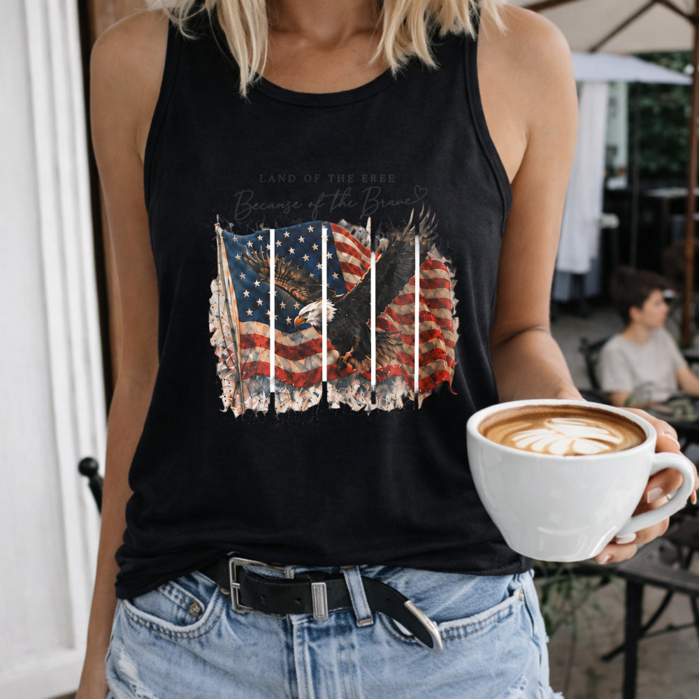 Land Of The Free Because Of The Brave Women's Tank Top
