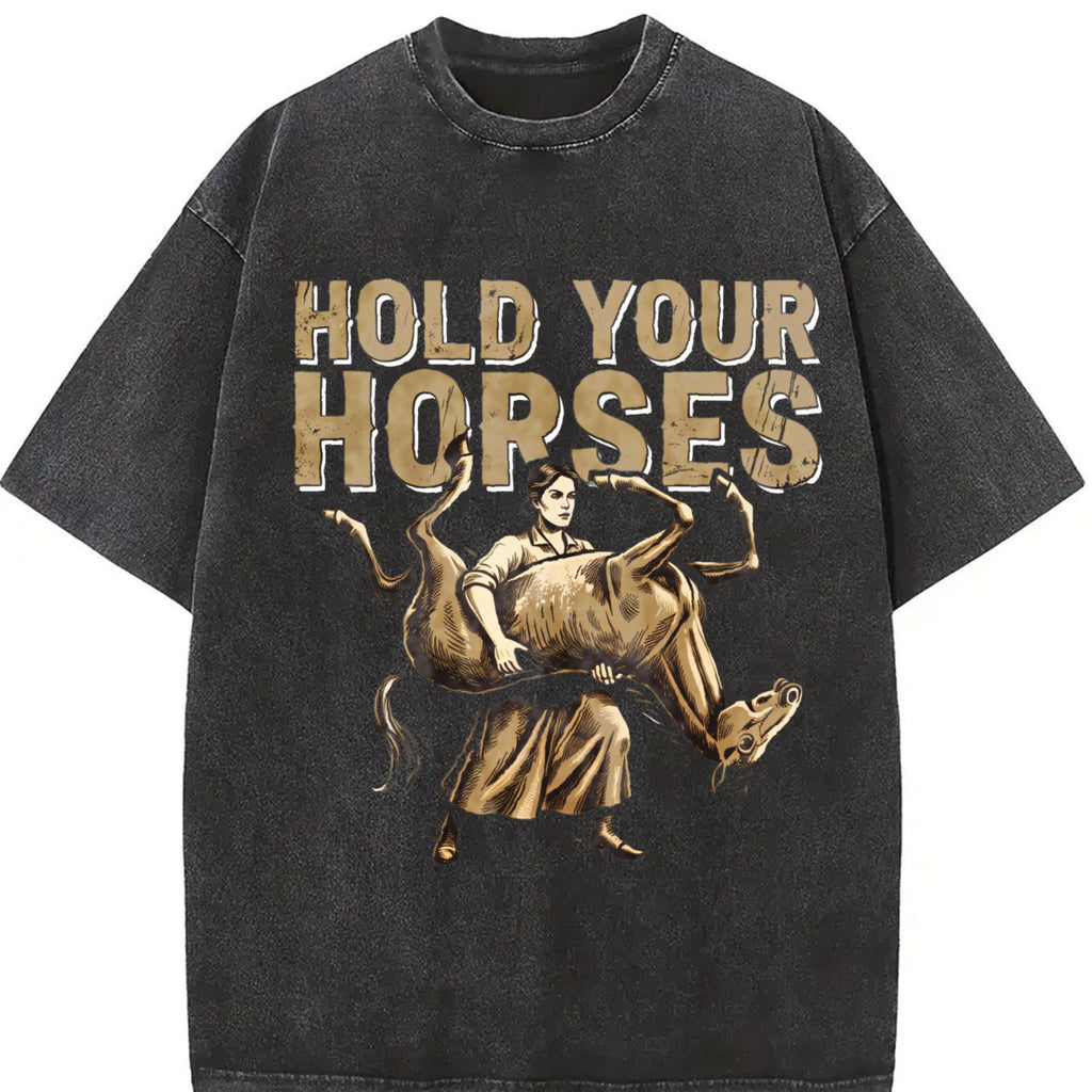 Hold Your Horses Cowboy Frog Vintage Washed T-Shirt product image 2