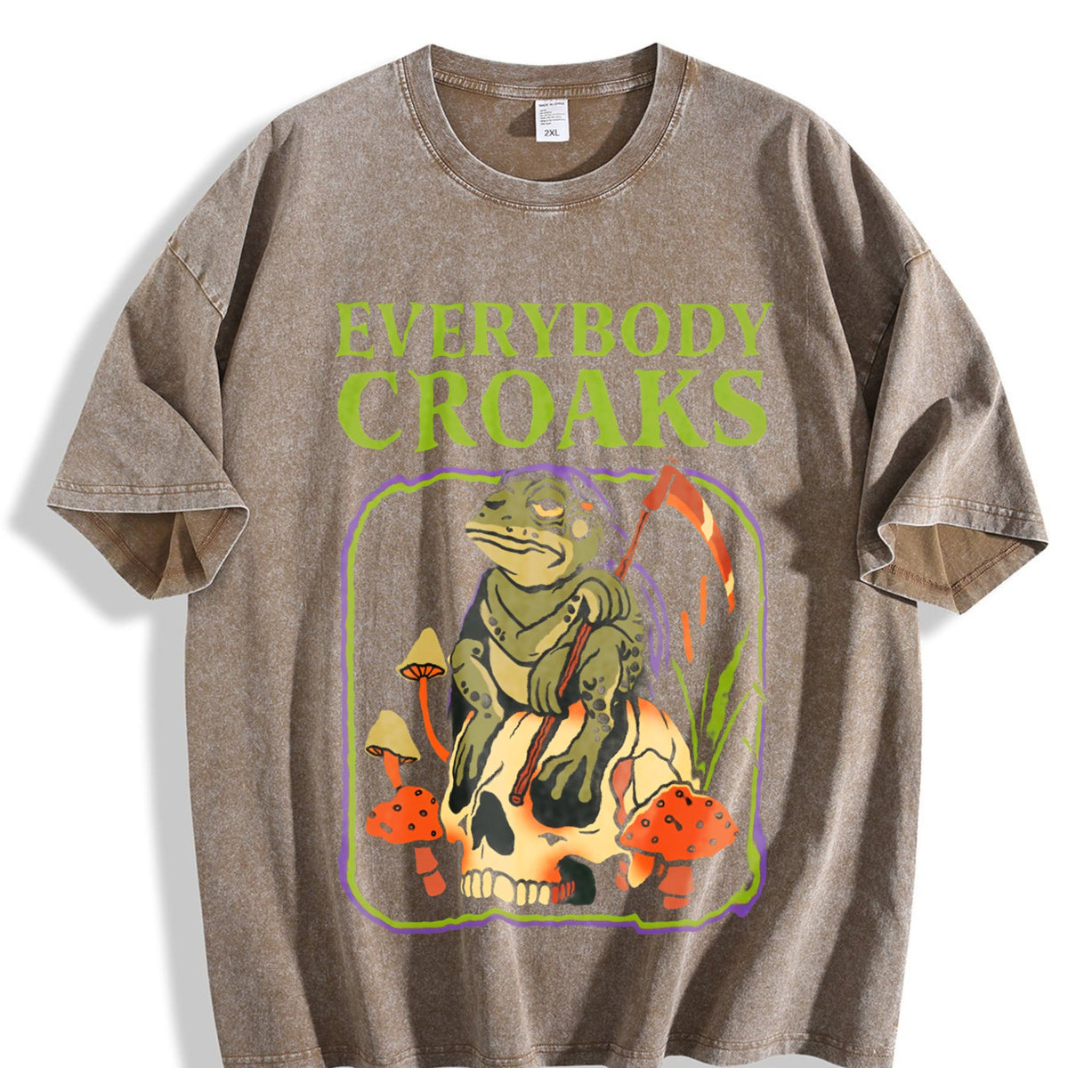 Everybody Croaks Vintage Washed T-Shirt product image 3