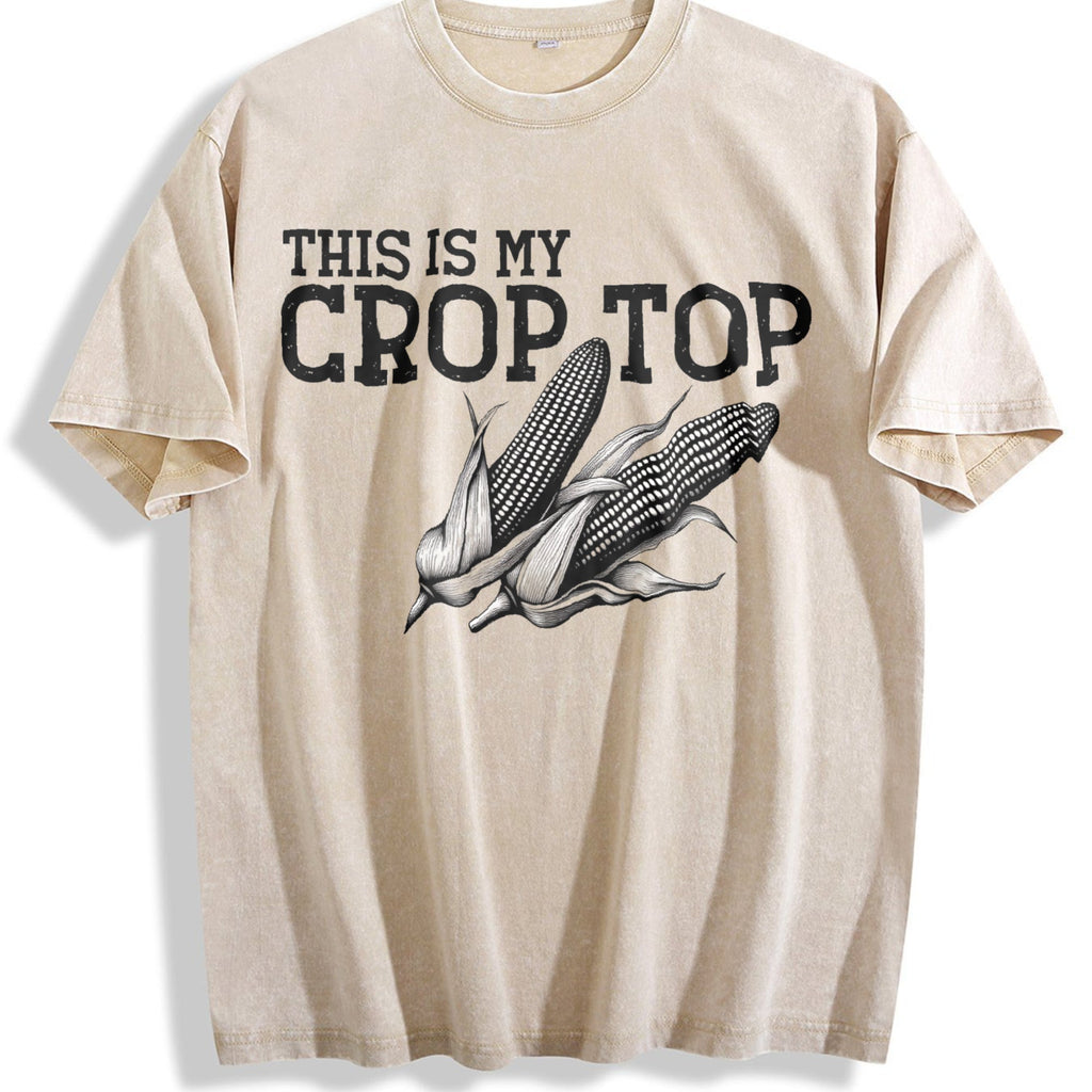 Funny This Is My Crop Vintage Washed T-Shirt product image 1